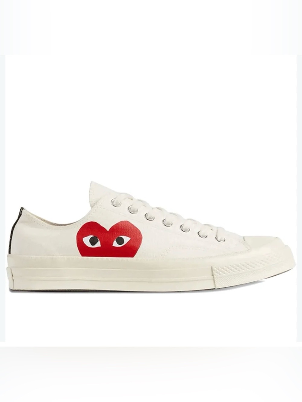 Comme des Garçons PLAY x Converse Chuck 70 collaboration Off White Canvas Heart